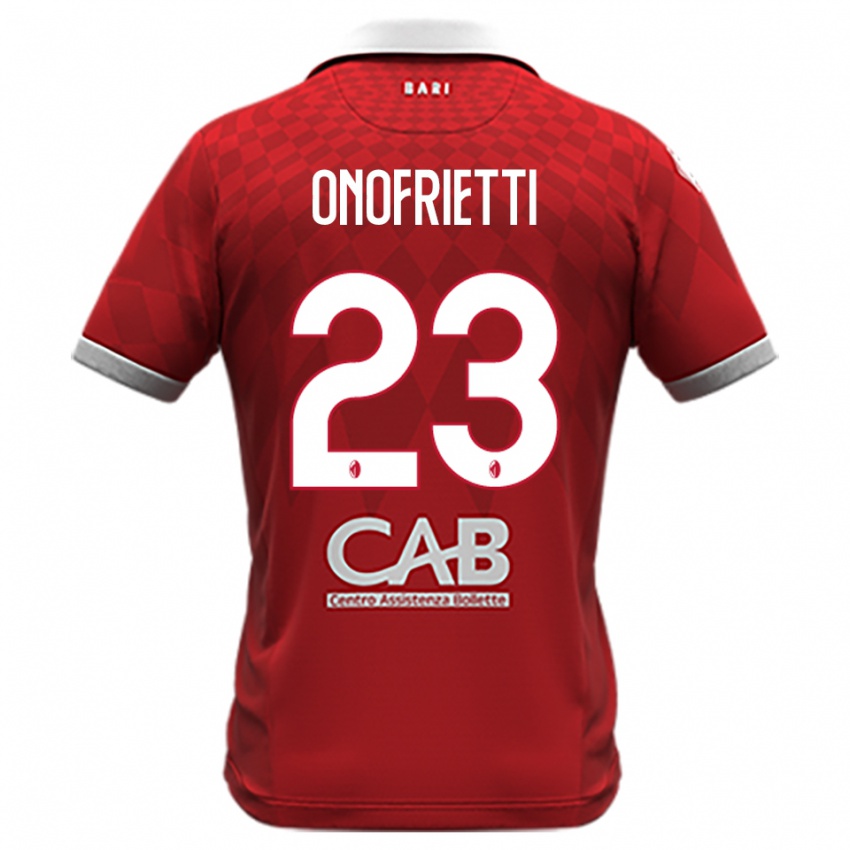 גברים וינצ'נזו אונפריטי #23 אדום לבן הרחק ג'רזי 2025/26 חולצה קצרה