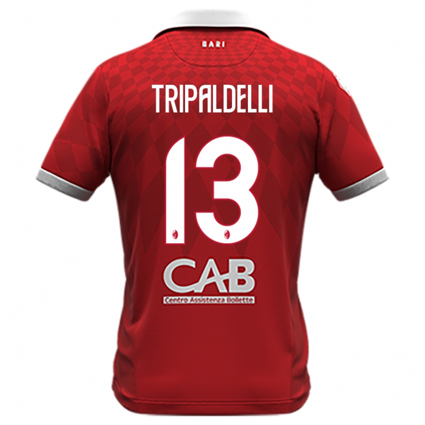 גברים Alessandro Tripaldelli #13 אדום לבן הרחק ג'רזי 2025/26 חולצה קצרה