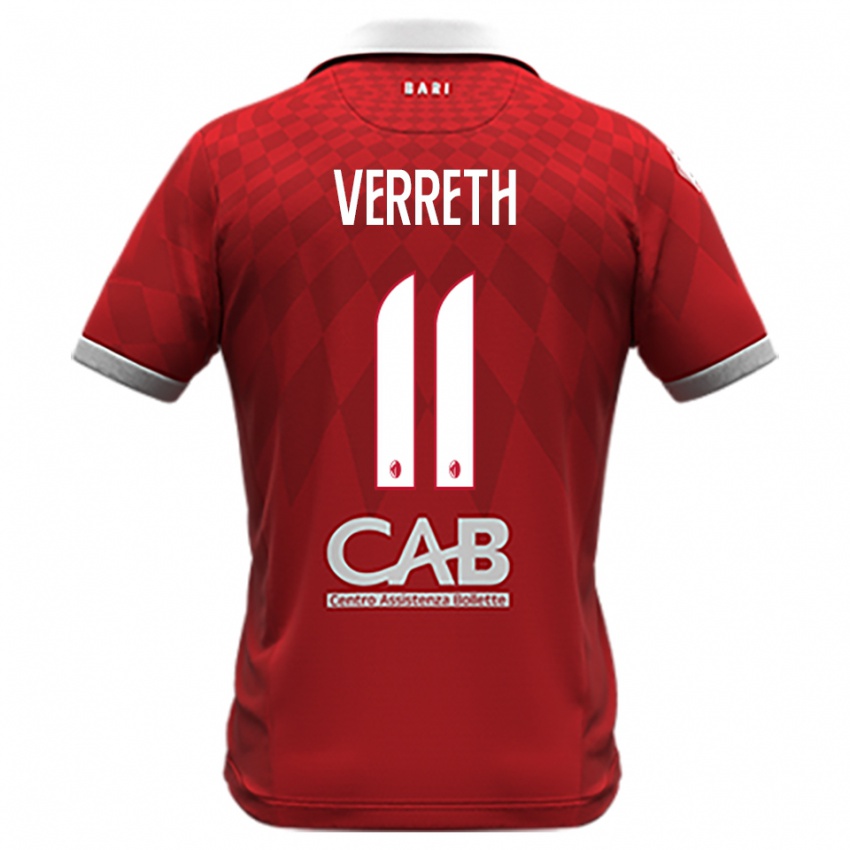 גברים מתיאס וורת' #11 אדום לבן הרחק ג'רזי 2025/26 חולצה קצרה