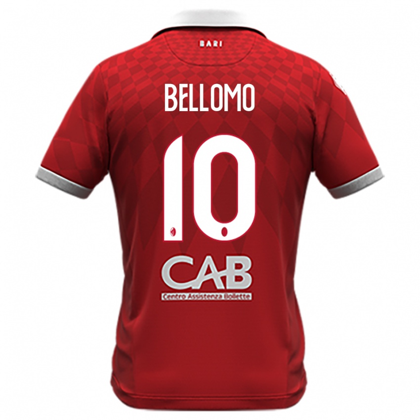 גברים Nicola Bellomo #10 אדום לבן הרחק ג'רזי 2025/26 חולצה קצרה