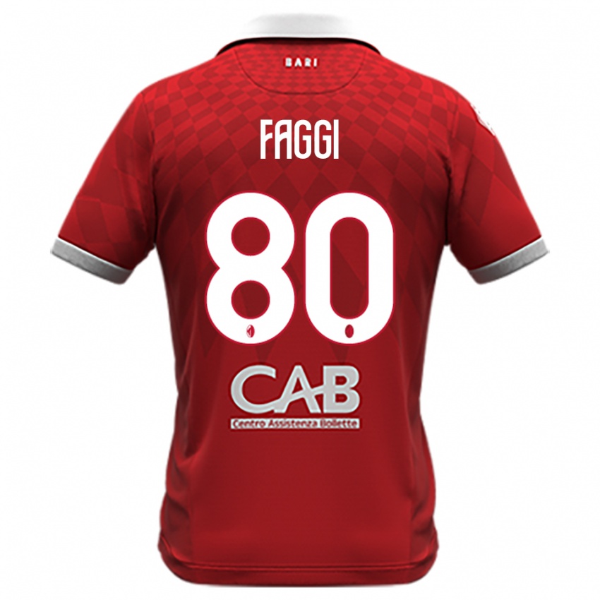 גברים פיליפו פאגי #80 אדום לבן הרחק ג'רזי 2025/26 חולצה קצרה