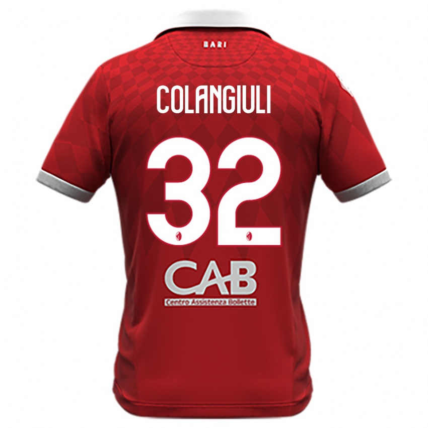 גברים Vincenzo Colangiuli #32 אדום לבן הרחק ג'רזי 2025/26 חולצה קצרה