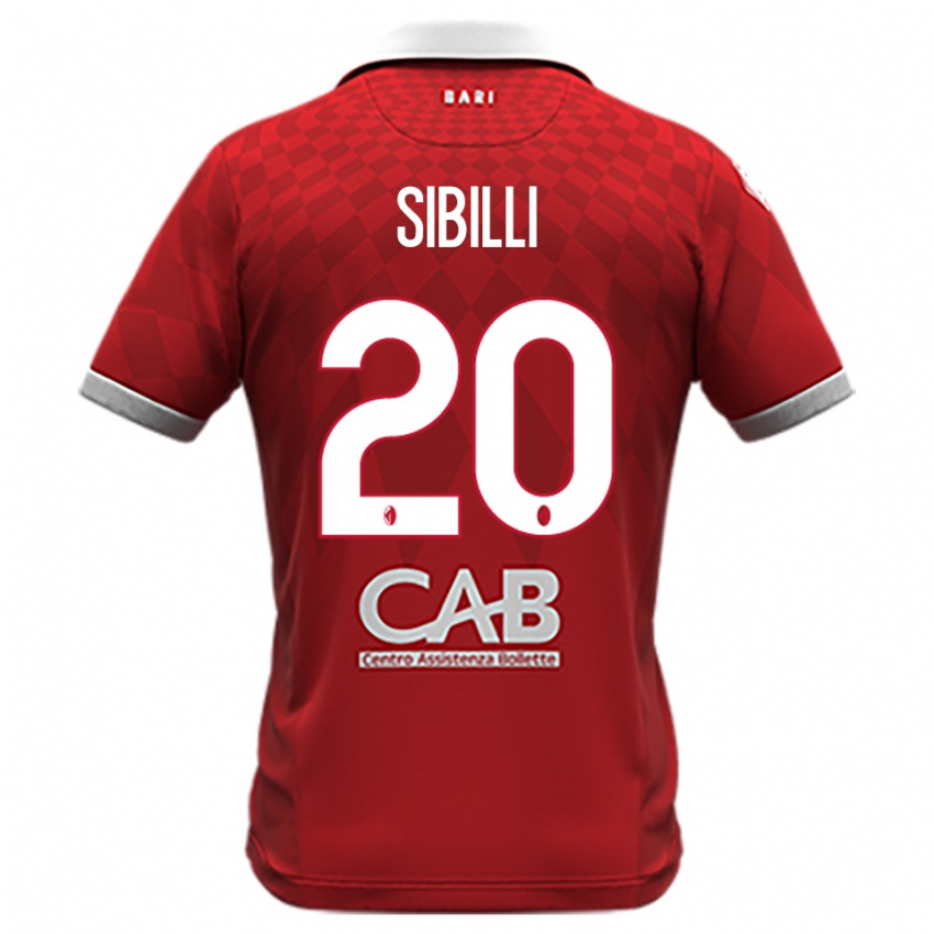 גברים Giuseppe Sibilli #20 אדום לבן הרחק ג'רזי 2025/26 חולצה קצרה