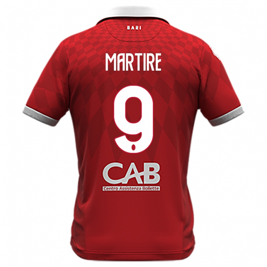 גברים Nicolò Martire #9 אדום לבן הרחק ג'רזי 2025/26 חולצה קצרה