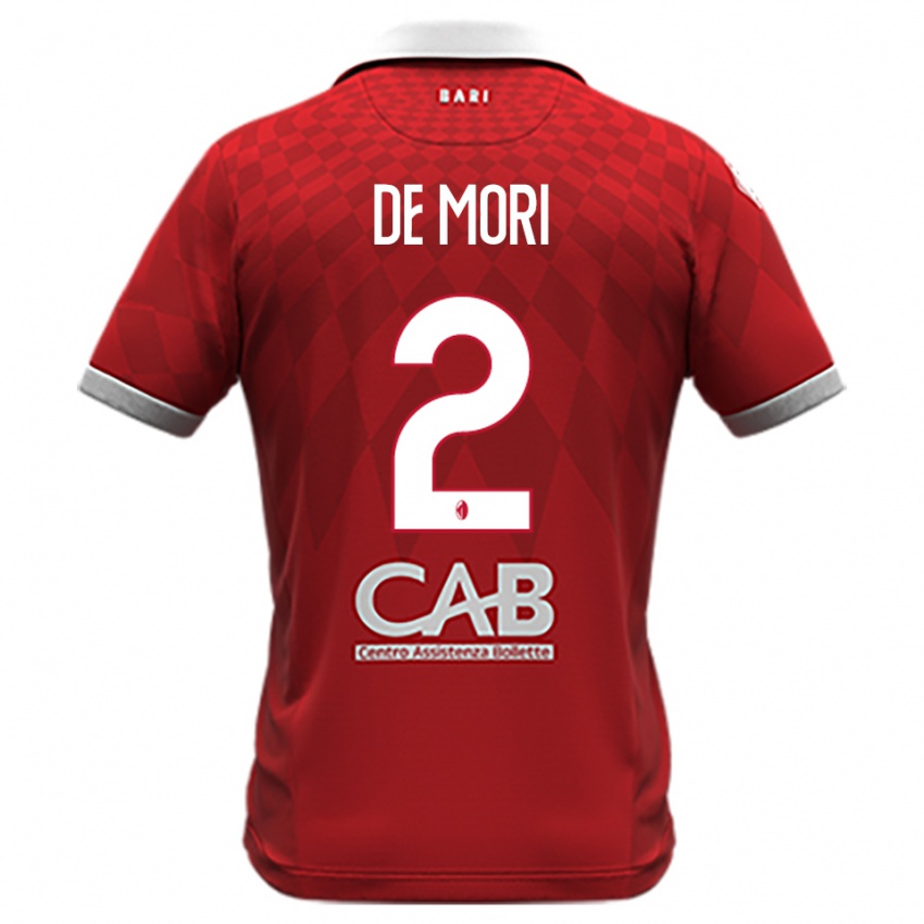 גברים אדוארדו די מורי #2 אדום לבן הרחק ג'רזי 2025/26 חולצה קצרה