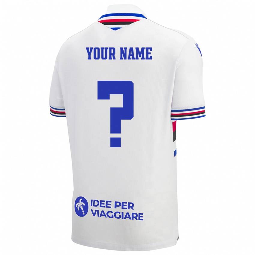 גברים השם שלך #0 לבן כחול אדום הרחק ג'רזי 2025/26 חולצה קצרה