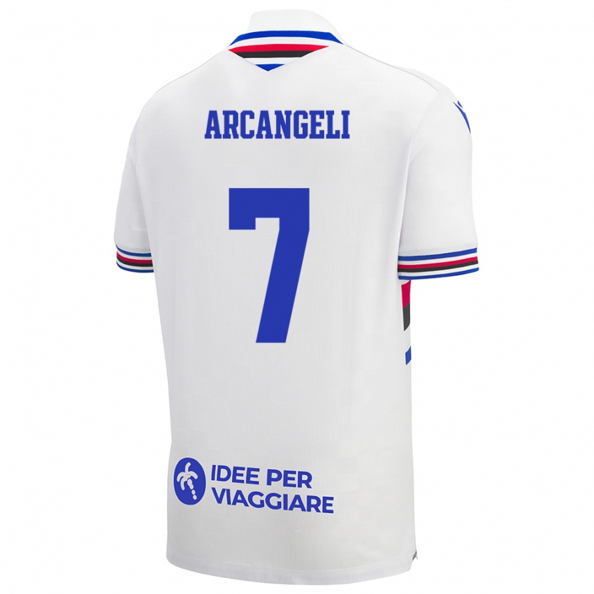 גברים ניקול ארקנגלי #7 לבן כחול אדום הרחק ג'רזי 2025/26 חולצה קצרה