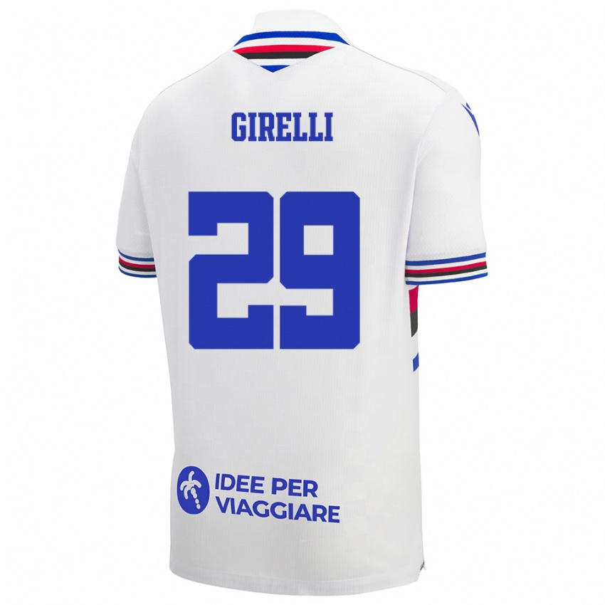 גברים סטפנו ג'ירלי #29 לבן כחול אדום הרחק ג'רזי 2025/26 חולצה קצרה