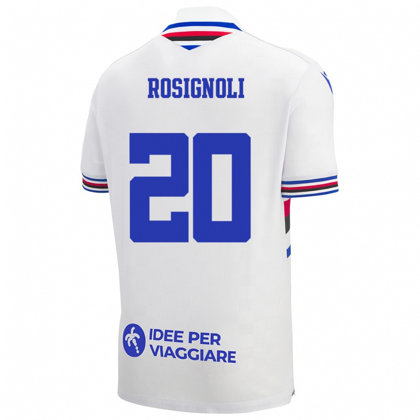 גברים Syria Rosignoli #20 לבן כחול אדום הרחק ג'רזי 2025/26 חולצה קצרה