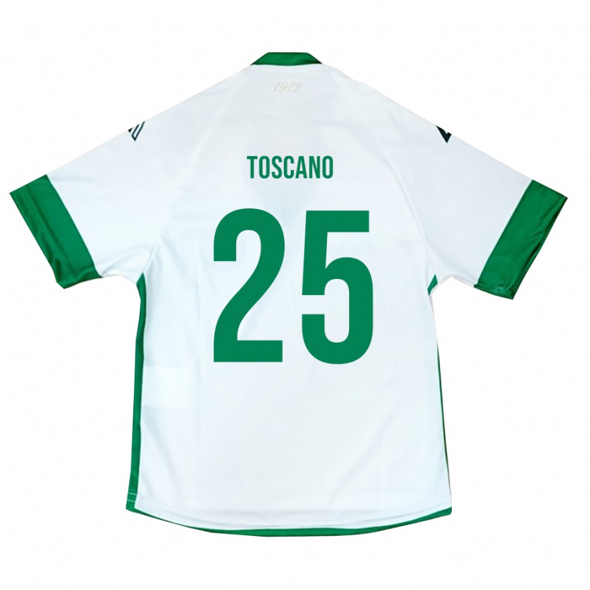 גברים מרקו טוסקנו #25 לבן ירוק כחול הרחק ג'רזי 2025/26 חולצה קצרה