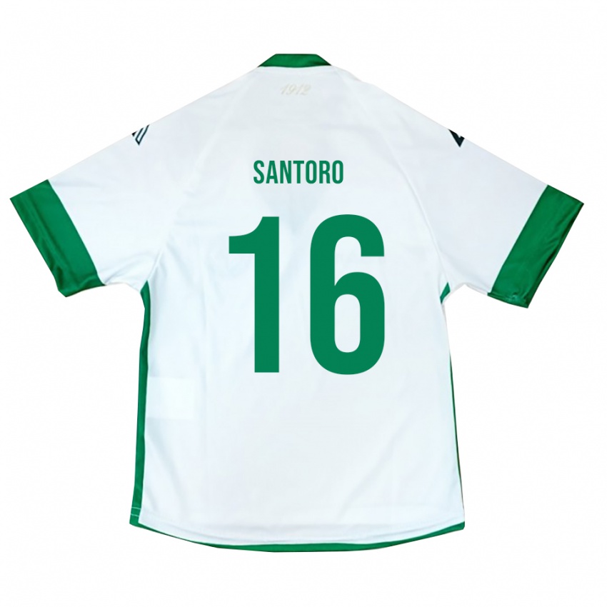 גברים Vittorio Santoro #16 לבן ירוק כחול הרחק ג'רזי 2025/26 חולצה קצרה