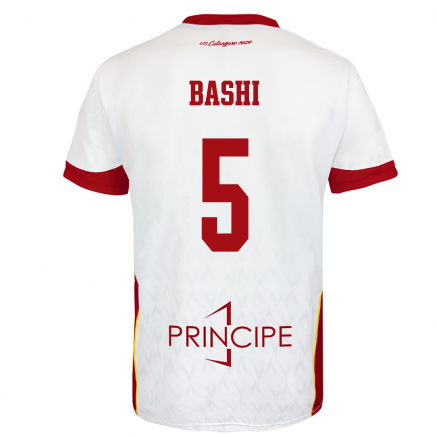 גברים ארווין באשי #5 לבן אדום הרחק ג'רזי 2025/26 חולצה קצרה