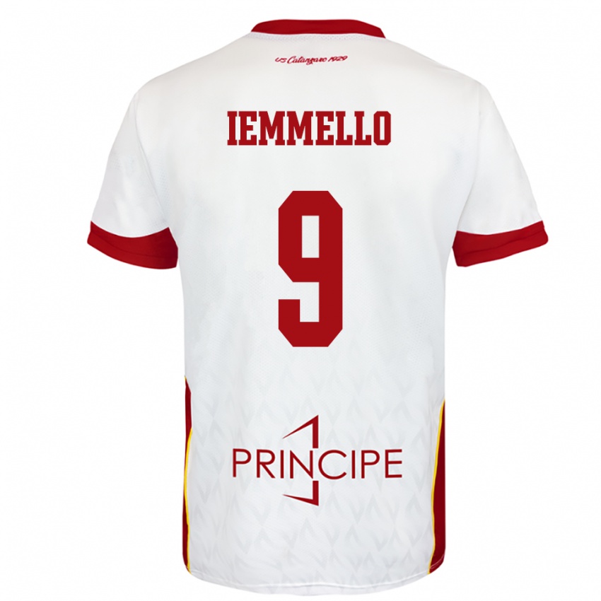 גברים פייטרו אימלו #9 לבן אדום הרחק ג'רזי 2025/26 חולצה קצרה