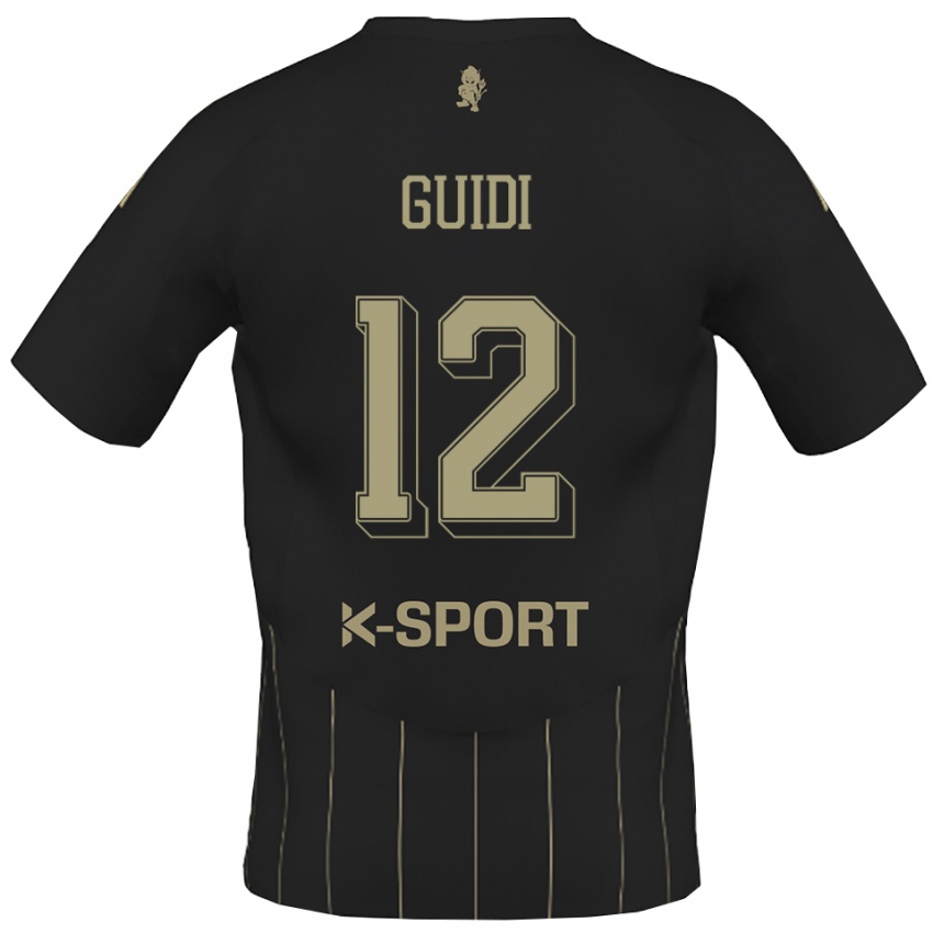 גברים Sasha Guidi #12 אפור לבן הרחק ג'רזי 2025/26 חולצה קצרה