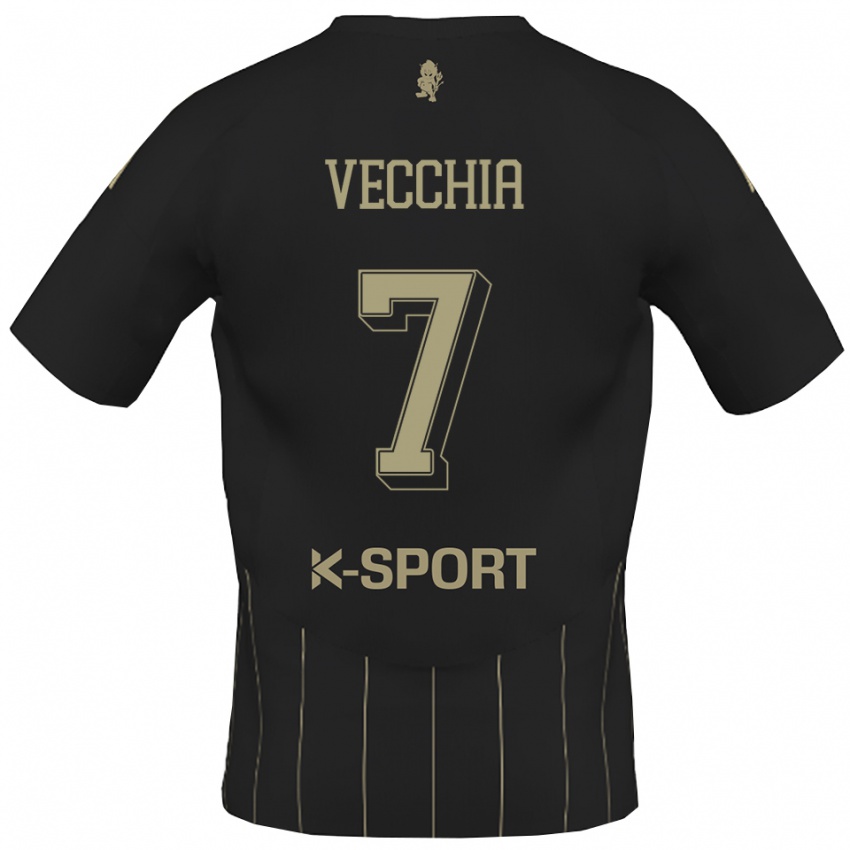 גברים מרקו דלה וקיה #7 אפור לבן הרחק ג'רזי 2025/26 חולצה קצרה