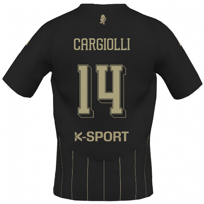 גברים Tommaso Cargiolli #14 אפור לבן הרחק ג'רזי 2025/26 חולצה קצרה