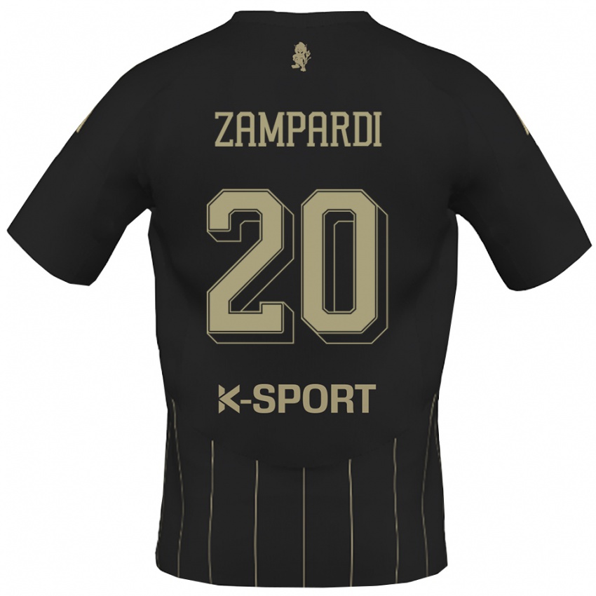 גברים Gabriele Zampardi #20 אפור לבן הרחק ג'רזי 2025/26 חולצה קצרה