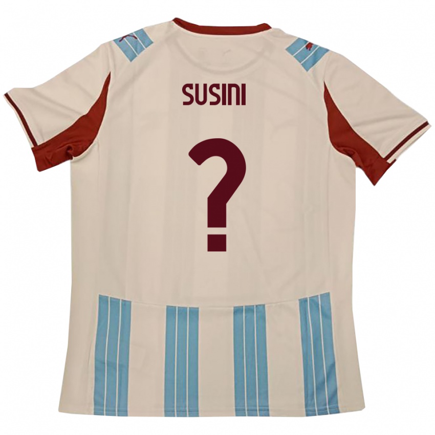 גברים Antonio Susini #0 תכלת לבן הרחק ג'רזי 2025/26 חולצה קצרה
