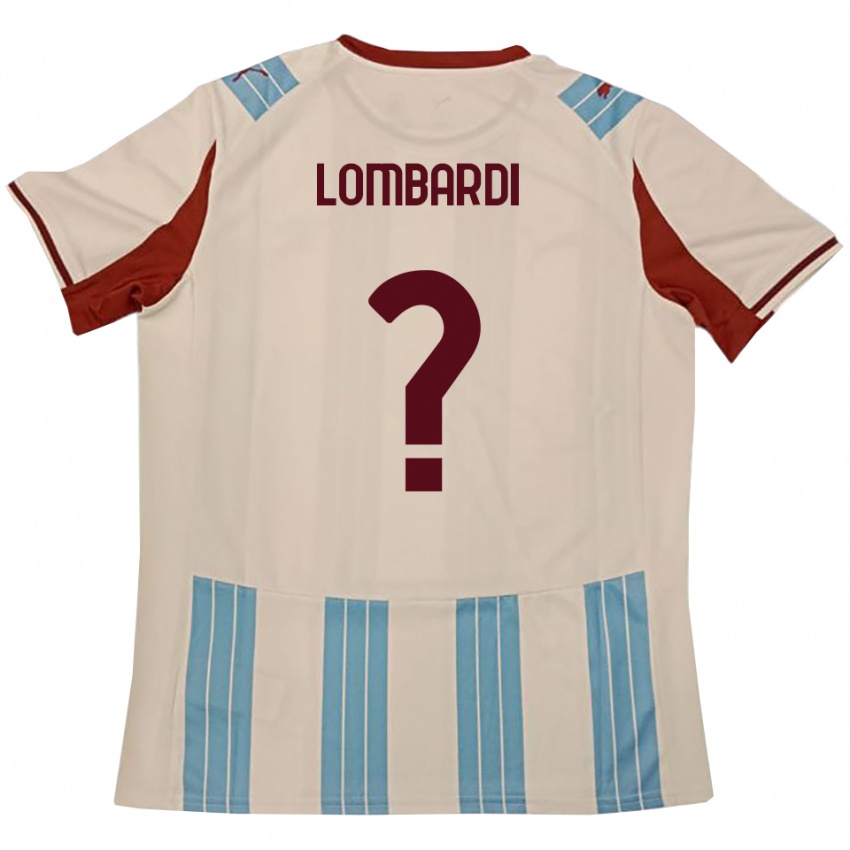 גברים Lorenzo Lombardi #0 תכלת לבן הרחק ג'רזי 2025/26 חולצה קצרה