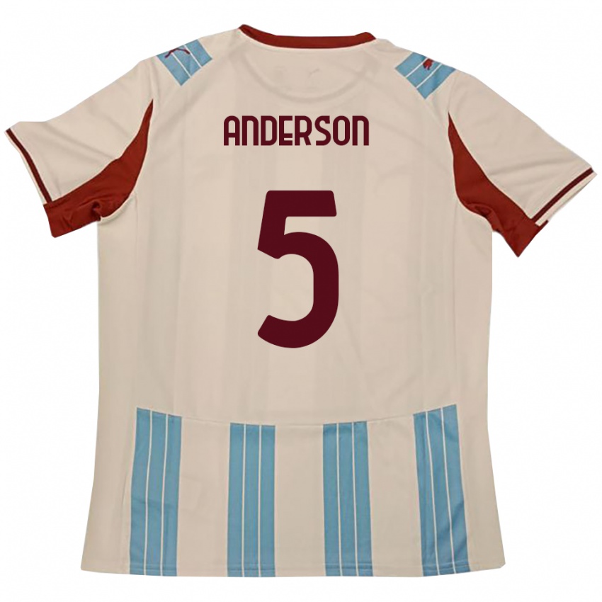 גברים Marcus Anderson #5 תכלת לבן הרחק ג'רזי 2025/26 חולצה קצרה