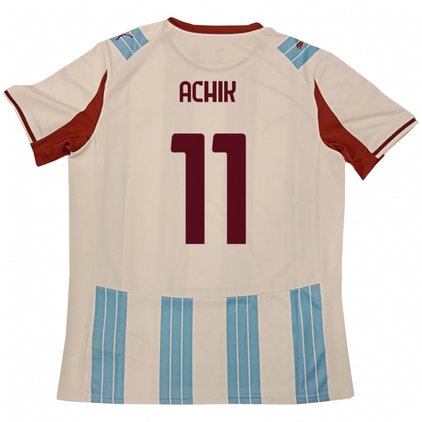 גברים Ismail Achik #11 תכלת לבן הרחק ג'רזי 2025/26 חולצה קצרה