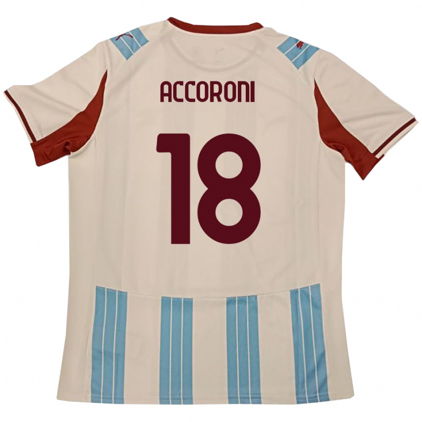 גברים Nicolas Accoroni #18 תכלת לבן הרחק ג'רזי 2025/26 חולצה קצרה