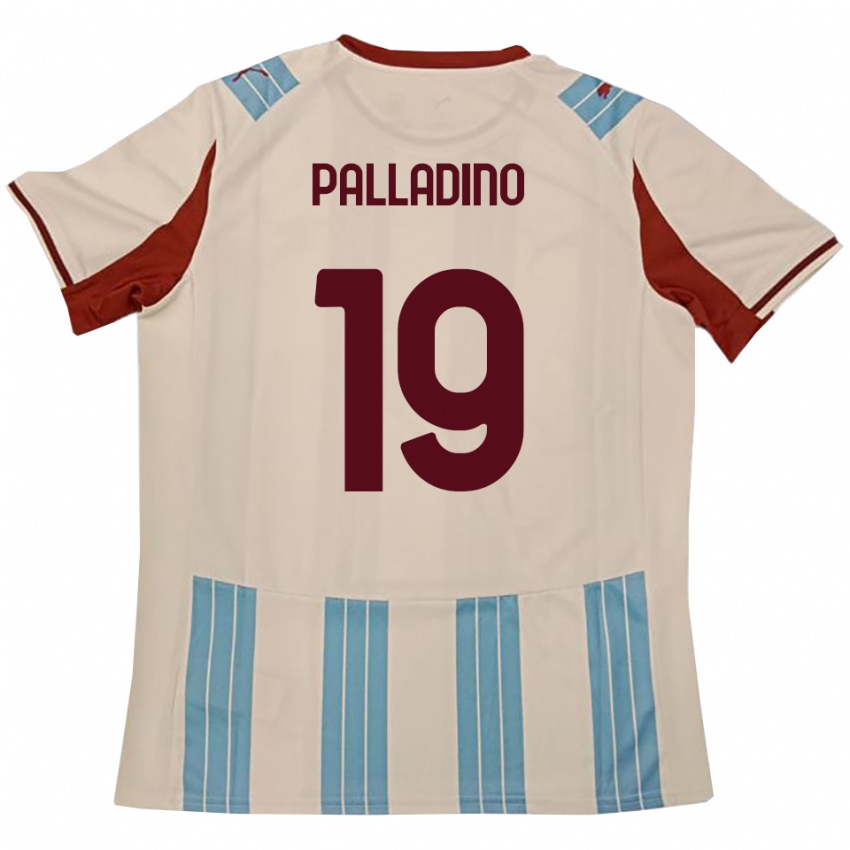 גברים Alfonso Palladino #19 תכלת לבן הרחק ג'רזי 2025/26 חולצה קצרה