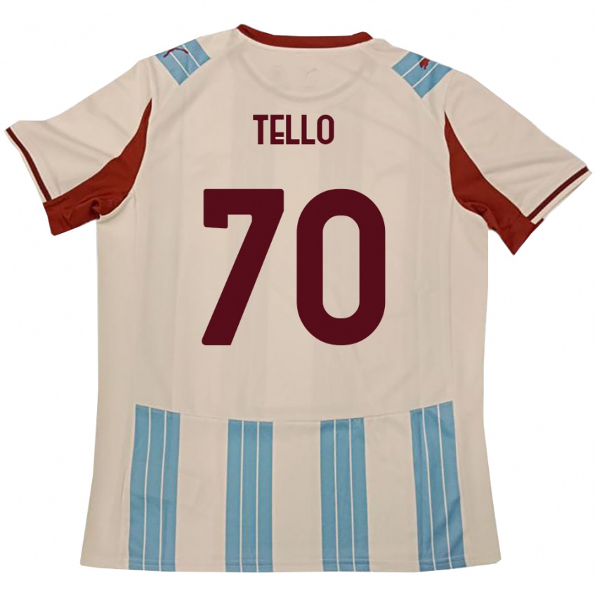 גברים אנדרס טייו #70 תכלת לבן הרחק ג'רזי 2025/26 חולצה קצרה