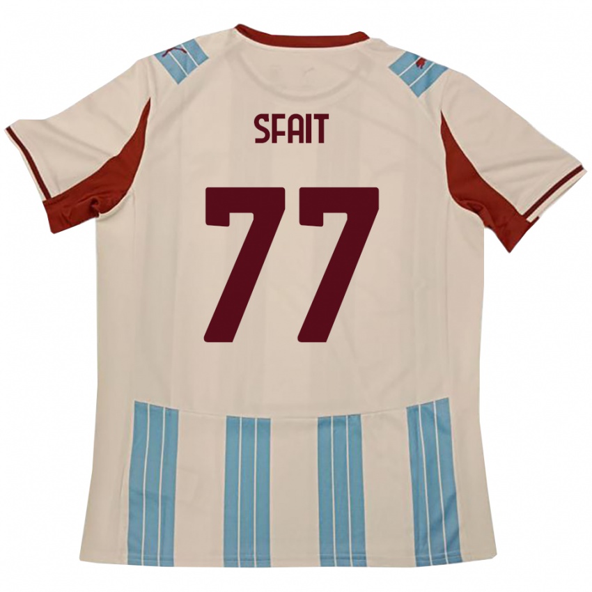 גברים Andres Sfait #77 תכלת לבן הרחק ג'רזי 2025/26 חולצה קצרה