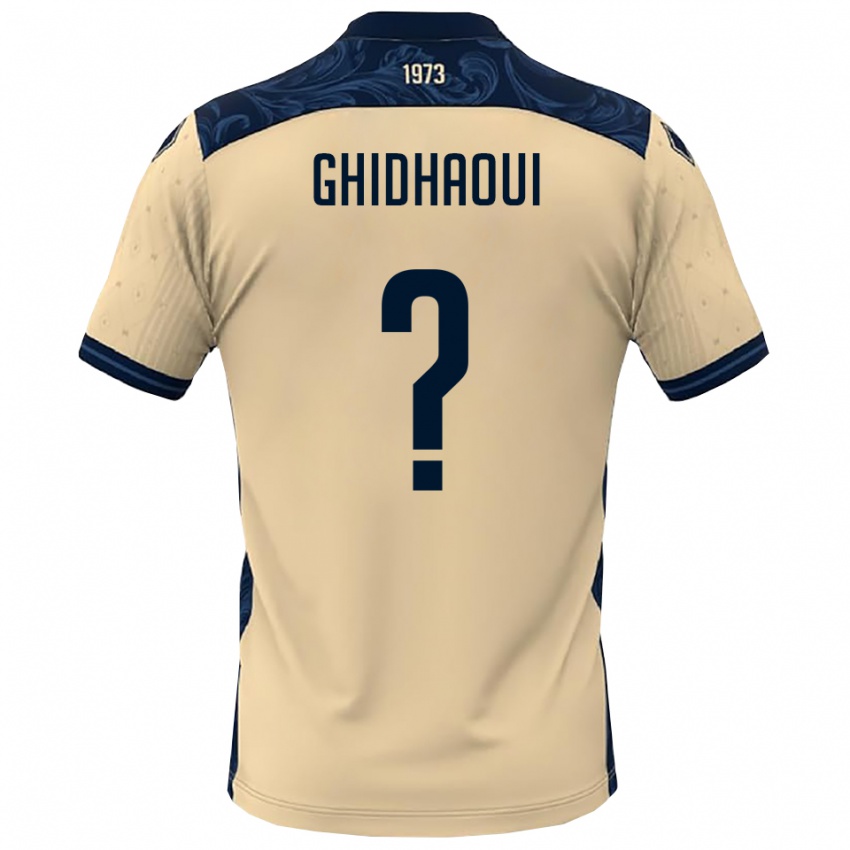 גברים Mohyiddin Ghidhaoui #0 לבן כחול נייבי הרחק ג'רזי 2025/26 חולצה קצרה