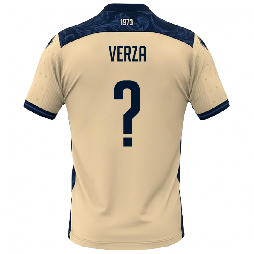 גברים Leonardo Verza #0 לבן כחול נייבי הרחק ג'רזי 2025/26 חולצה קצרה