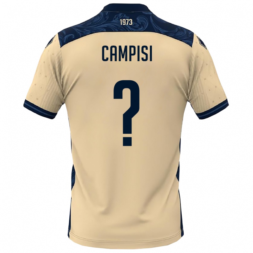 גברים Riccardo Campisi #0 לבן כחול נייבי הרחק ג'רזי 2025/26 חולצה קצרה