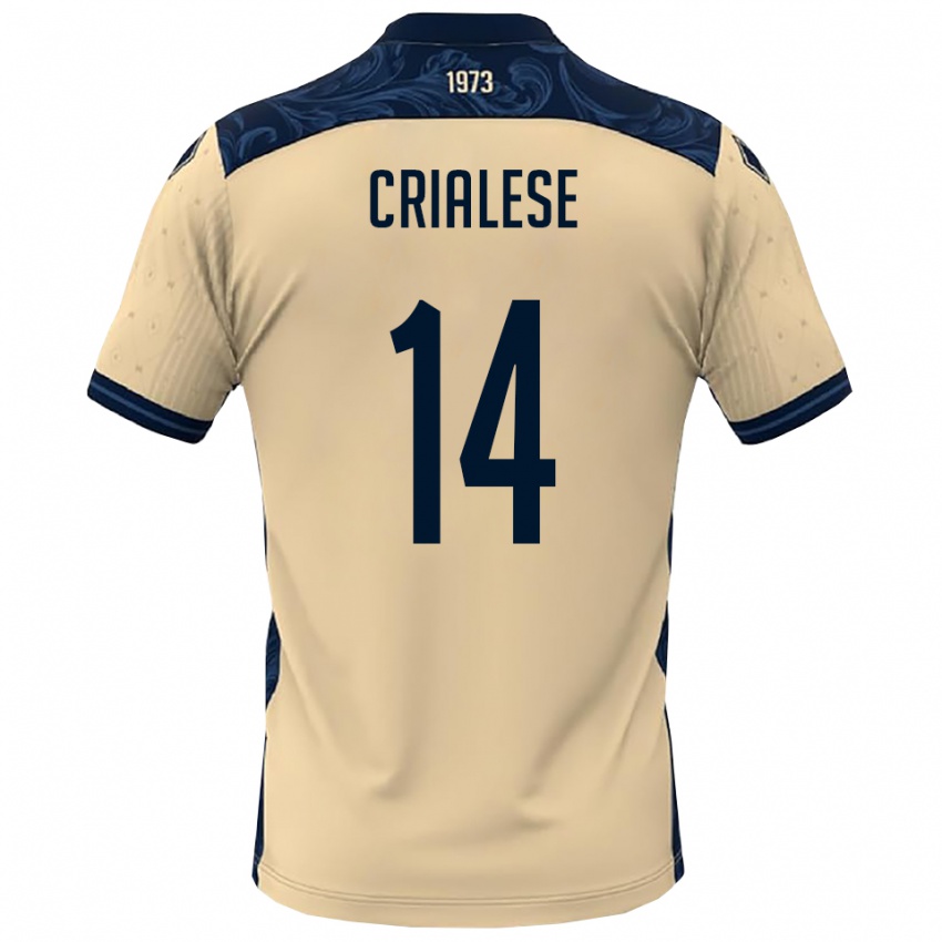 גברים קרלו קריאלזה #14 לבן כחול נייבי הרחק ג'רזי 2025/26 חולצה קצרה