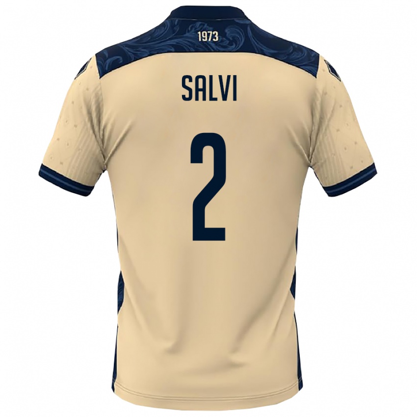 גברים אלסנדרו סאלבי #2 לבן כחול נייבי הרחק ג'רזי 2025/26 חולצה קצרה