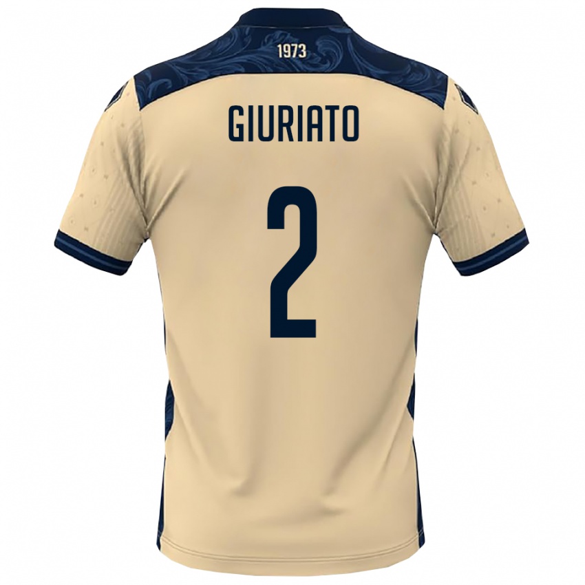 גברים Filippo Giuriato #2 לבן כחול נייבי הרחק ג'רזי 2025/26 חולצה קצרה