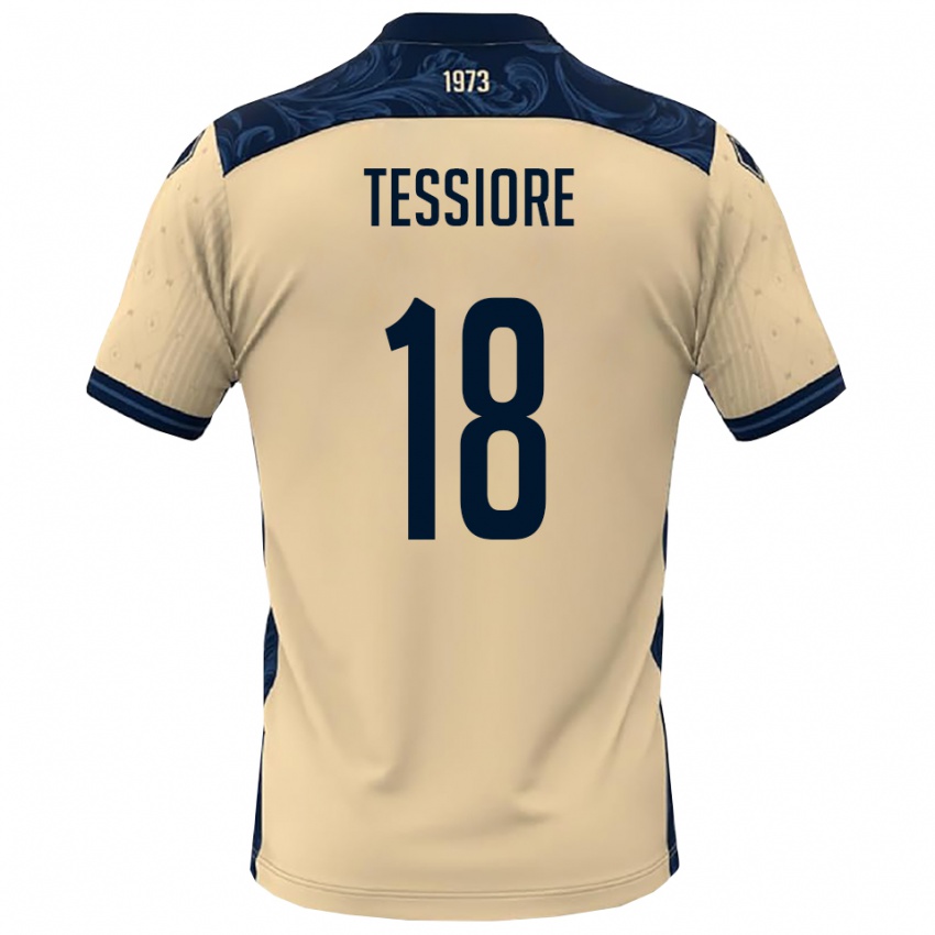 גברים Andrea Tessiore #18 לבן כחול נייבי הרחק ג'רזי 2025/26 חולצה קצרה