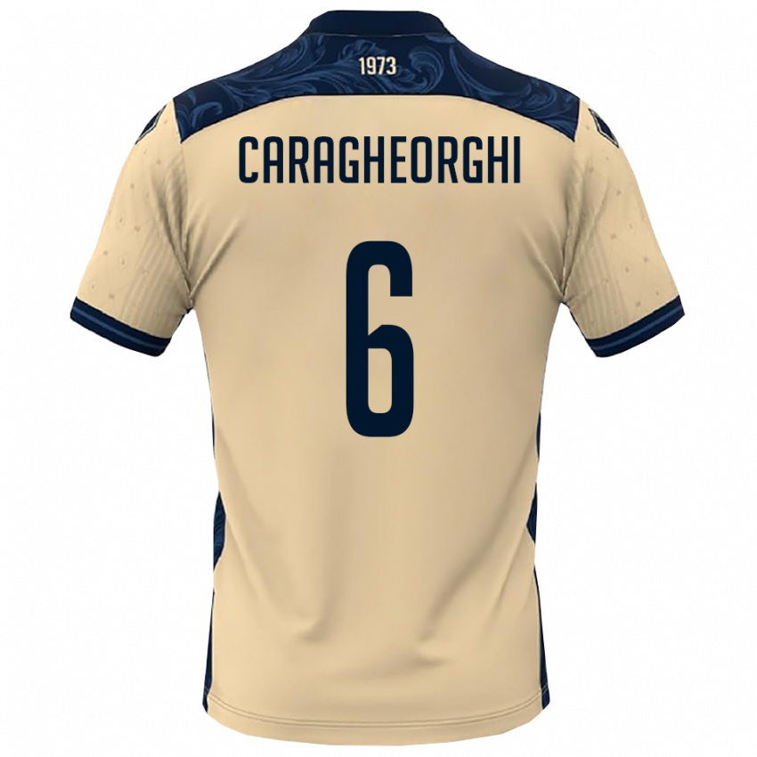 גברים Nichita Caragheorghi #6 לבן כחול נייבי הרחק ג'רזי 2025/26 חולצה קצרה