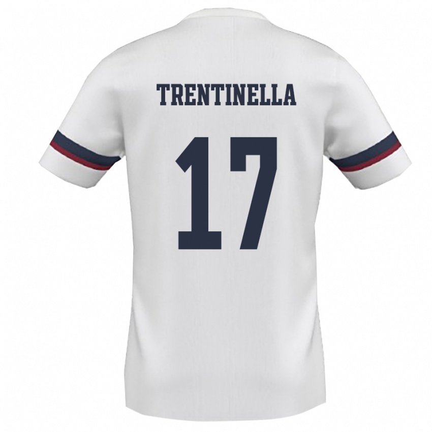 גברים Marco Trentinella #17 לבן אדום הרחק ג'רזי 2025/26 חולצה קצרה