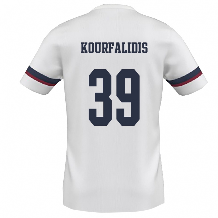 גברים חריסטוס קורפאלידיס #39 לבן אדום הרחק ג'רזי 2025/26 חולצה קצרה