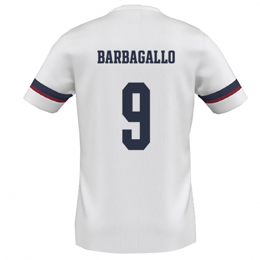 גברים ג׳וליאנו ברבאלו #9 לבן אדום הרחק ג'רזי 2025/26 חולצה קצרה
