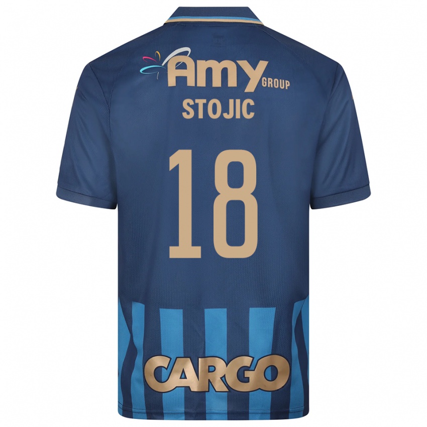 גברים נמניה סטואיץ' #18 כחול נייבי כחול הרחק ג'רזי 2025/26 חולצה קצרה