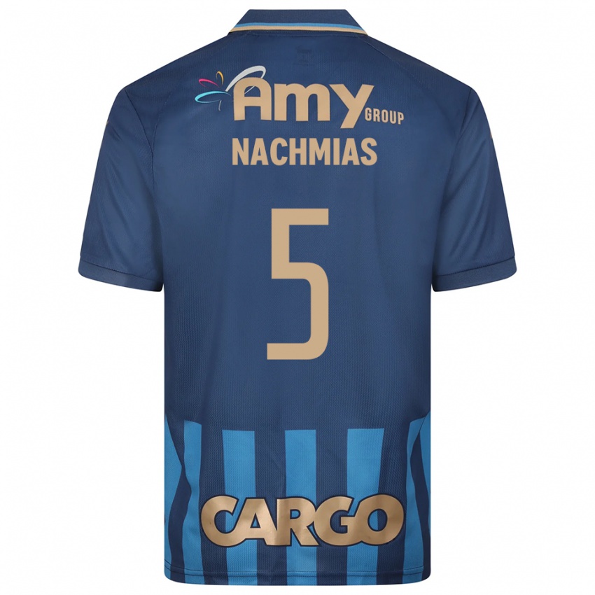 גברים עידן נחמיאס #5 כחול נייבי כחול הרחק ג'רזי 2025/26 חולצה קצרה