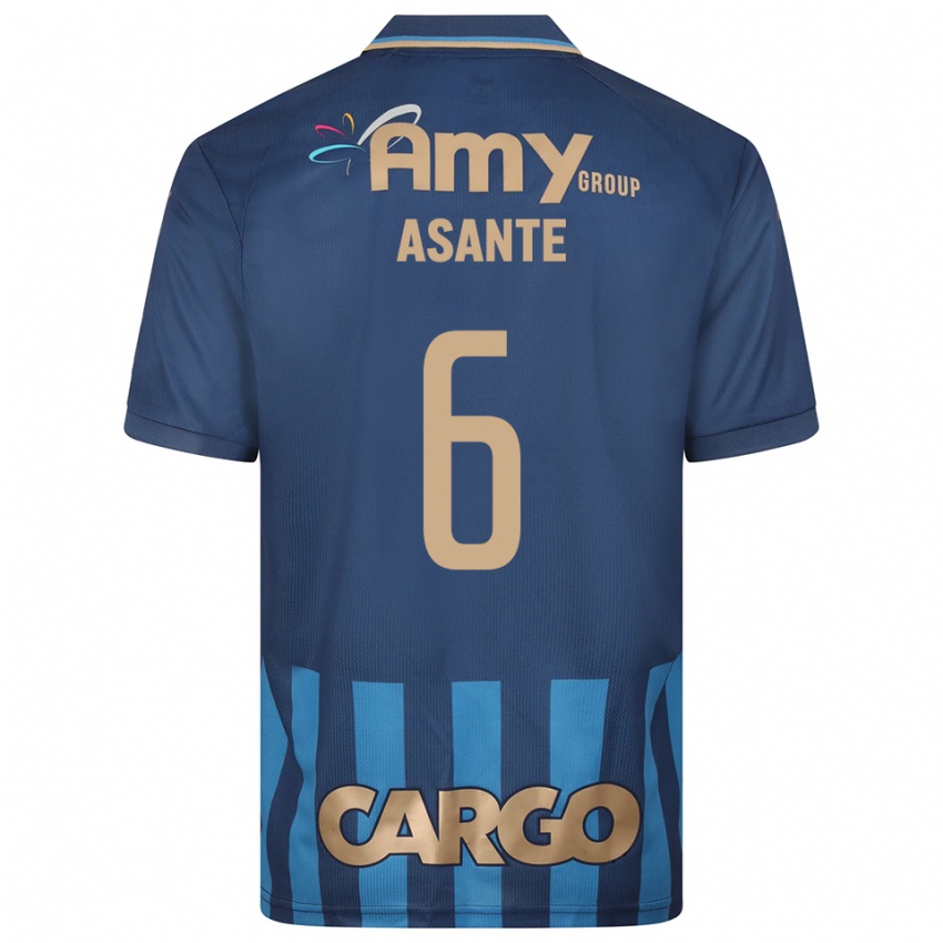 גברים טייריס אסאנטה #6 כחול נייבי כחול הרחק ג'רזי 2025/26 חולצה קצרה