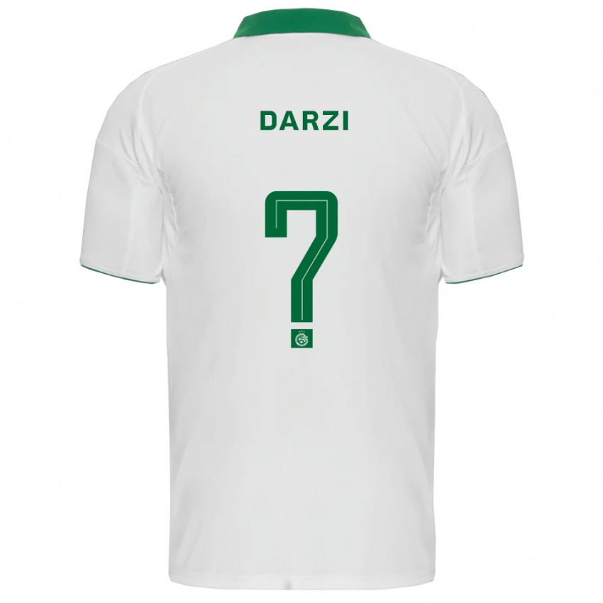 גברים Daniel Darzi #0 לבן ירוק הרחק ג'רזי 2025/26 חולצה קצרה