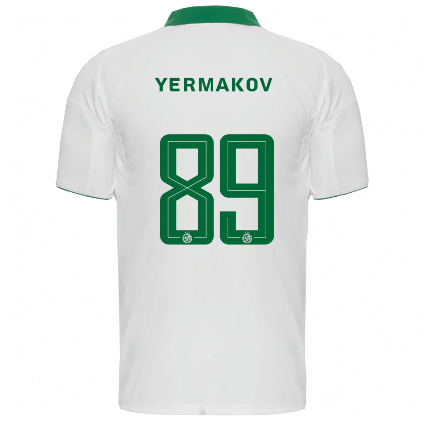 גברים גאורגי ירמקוב #89 לבן ירוק הרחק ג'רזי 2025/26 חולצה קצרה