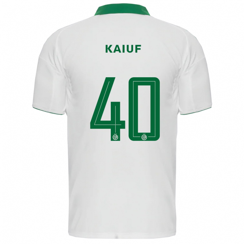 גברים שריף קאיוף #40 לבן ירוק הרחק ג'רזי 2025/26 חולצה קצרה