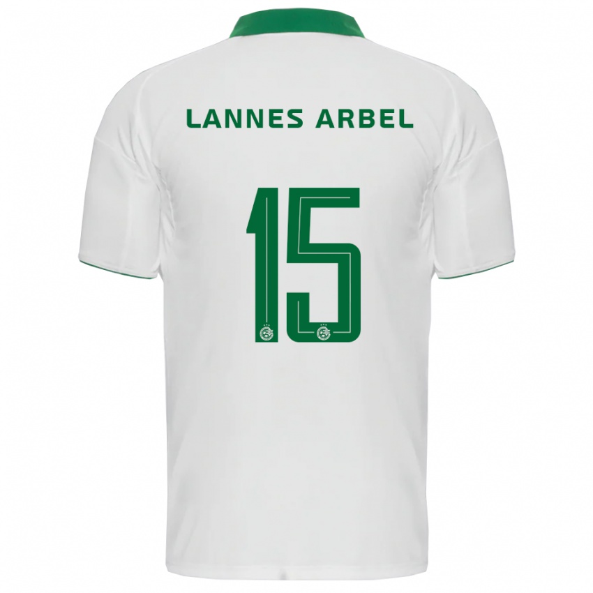 גברים תומר לאנס ארבל #15 לבן ירוק הרחק ג'רזי 2025/26 חולצה קצרה
