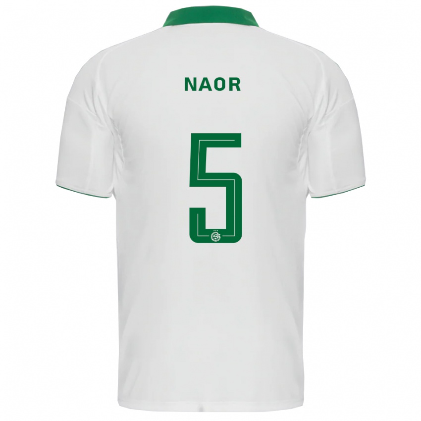 גברים גוני נאור #5 לבן ירוק הרחק ג'רזי 2025/26 חולצה קצרה