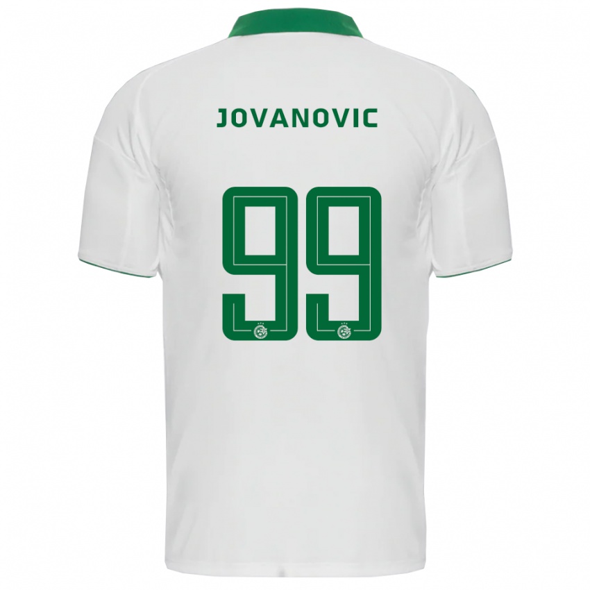 גברים ג'ורג'ה יובאנוביץ' #99 לבן ירוק הרחק ג'רזי 2025/26 חולצה קצרה