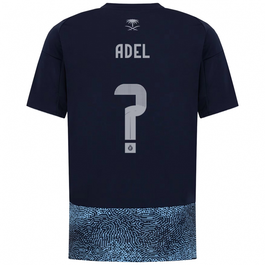 גברים Aida Adel #0 כחול נייבי תכלת הרחק ג'רזי 2025/26 חולצה קצרה